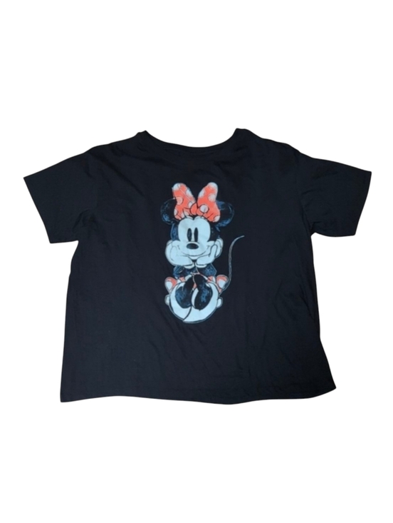 Disney Tops - Disney Minnie Mouse Black Crop T-Shirt XXL